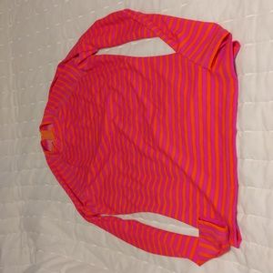 J Crew Orange and pink striped rashguard